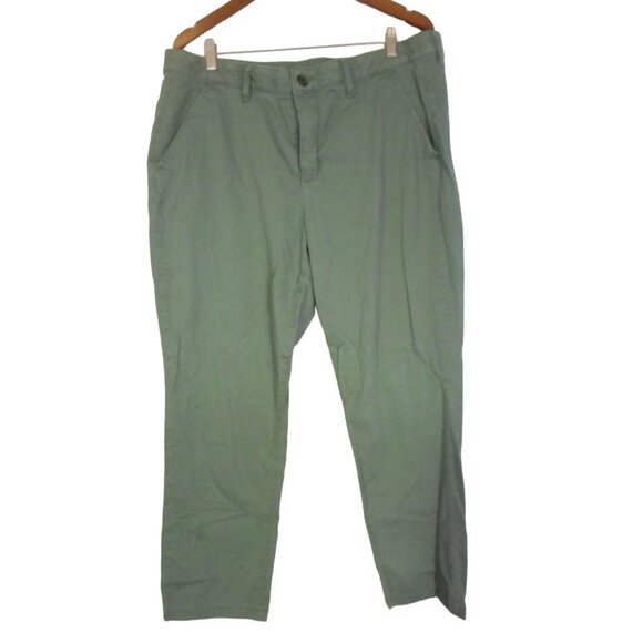 St Johns Bay Pants - Casual Army Green Size 18 Girlfriend Casual Chino cotton Blend pants